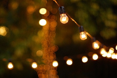 Courtyard bistro lighting