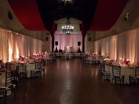 Complete ballroom draping