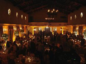 Ballroom up-lighting along the perimeter walls