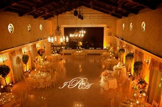 Custom monogram gobo projection